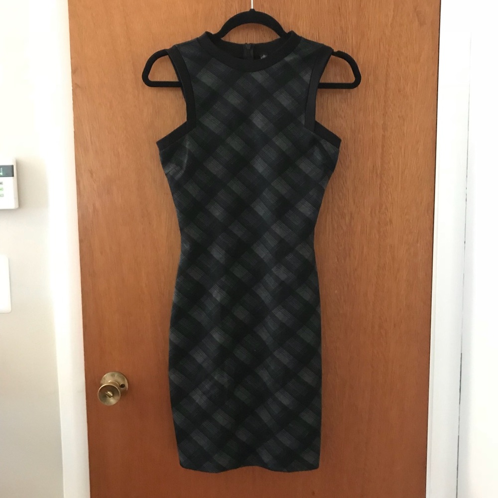 Design Lab Plaid Fitted Dress
